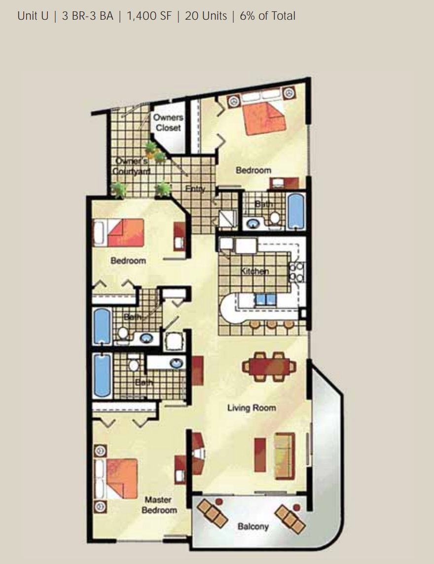 Shores of Panama Unit U Floor Plan